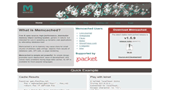 Desktop Screenshot of memcached.org