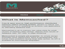 Tablet Screenshot of memcached.org